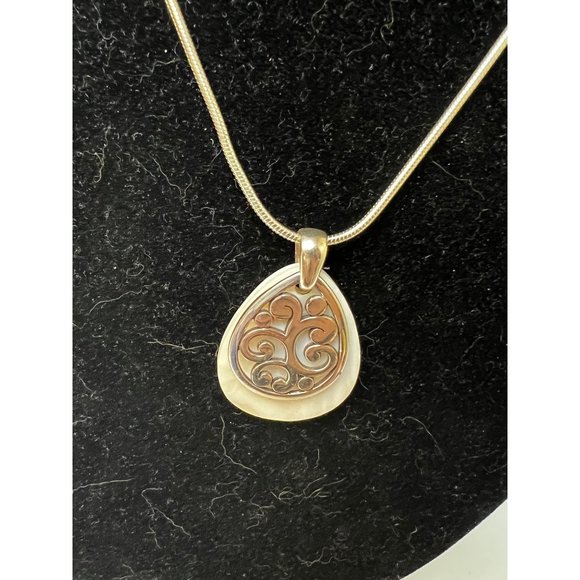 Brighton Jewelry - Brighton CONTEMPO SHELL Silver Retired Pendant Necklace